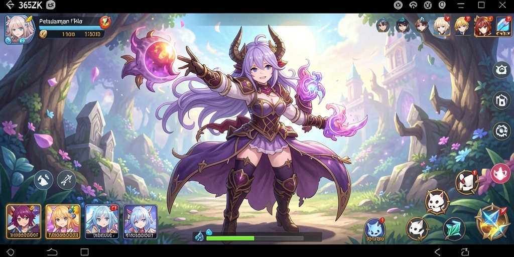 Tangkapan layar gameplay <strong>365ZK</strong> menampilkan pertarungan karakter Anime yang menegangkan.