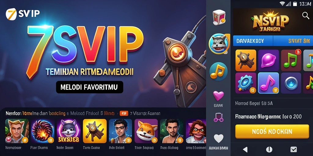 Tampilan gameplay 7SVIP dengan suasana musik yang ceria.