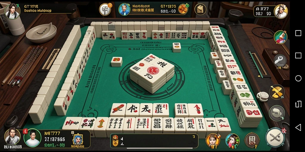 Tampilan gameplay menarik dari GT777 saat bermain Mahjong.