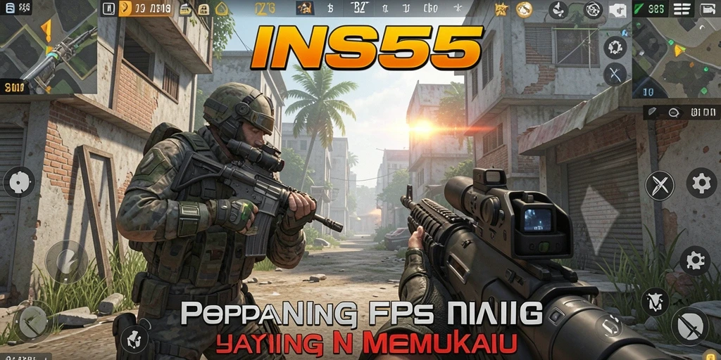 Tangkapan layar INS55 menampilkan aksi tembak-menembak yang intens dan mendebarkan.