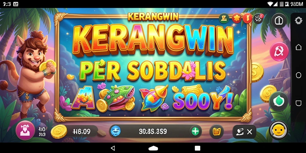 Tampilan gameplay seru di KERANGWIN dengan putaran slot yang menantang.