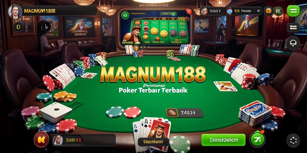Tampilan gameplay Poker yang menarik dan interaktif dalam MAGNUM188.