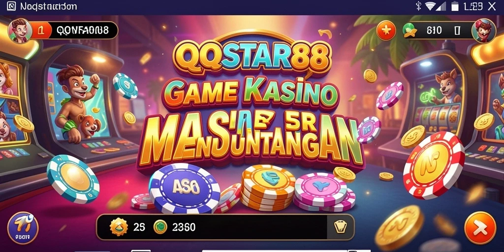 Tampilan utama gameplay QQSTAR88 yang menampilkan keseruan Kasino.
