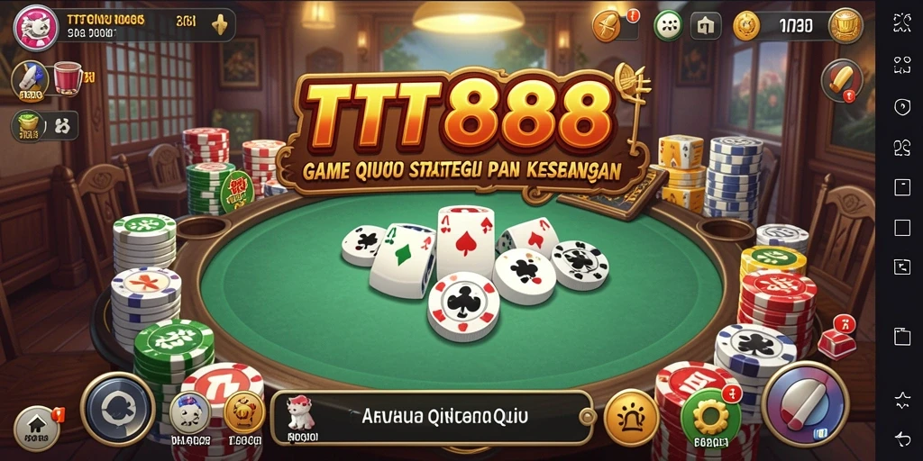 Tampilan gameplay seru TTT888 dalam permainan QiuQiu.