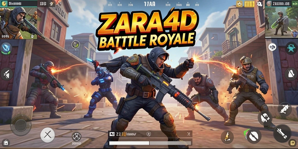 Gameplay seru ZARA4D dalam pertarungan Battle Royale.