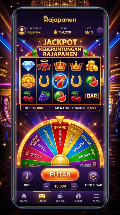 Tampilan beranda rajapanen dengan berbagai aplikasi populer.